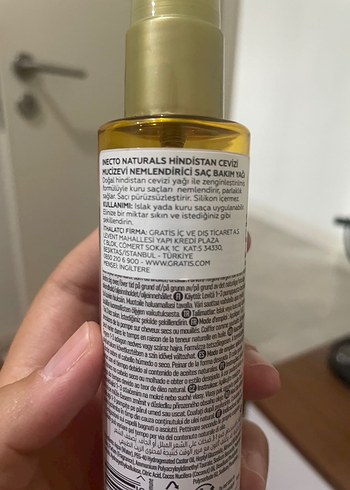  Beden Renk Inecto Naturals Miracle Hydration Saç Yağı 100 ml