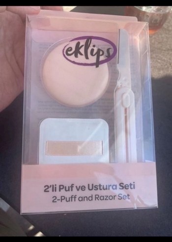Eklips 2'li Puf ve Ustura Seti Pembe - Görsel 2