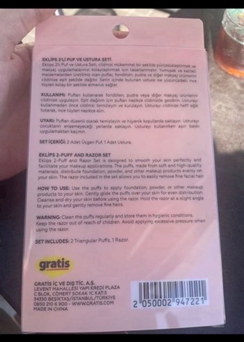 Eklips 2'li Puf ve Ustura Seti Pembe - Görsel 3