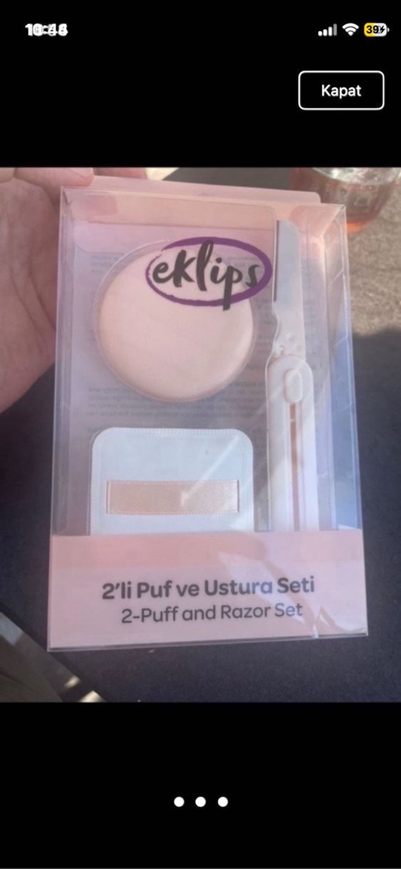 Eklips 2'li Puf ve Ustura Seti Pembe - Görsel 2