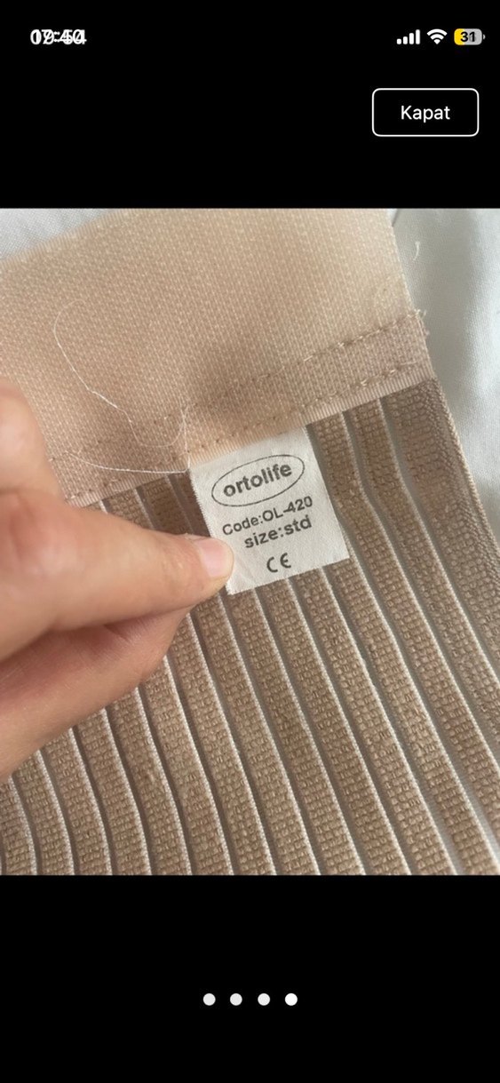 Bej Uzun Boy bel Korsesi standart her kiloya uygun - Görsel 4