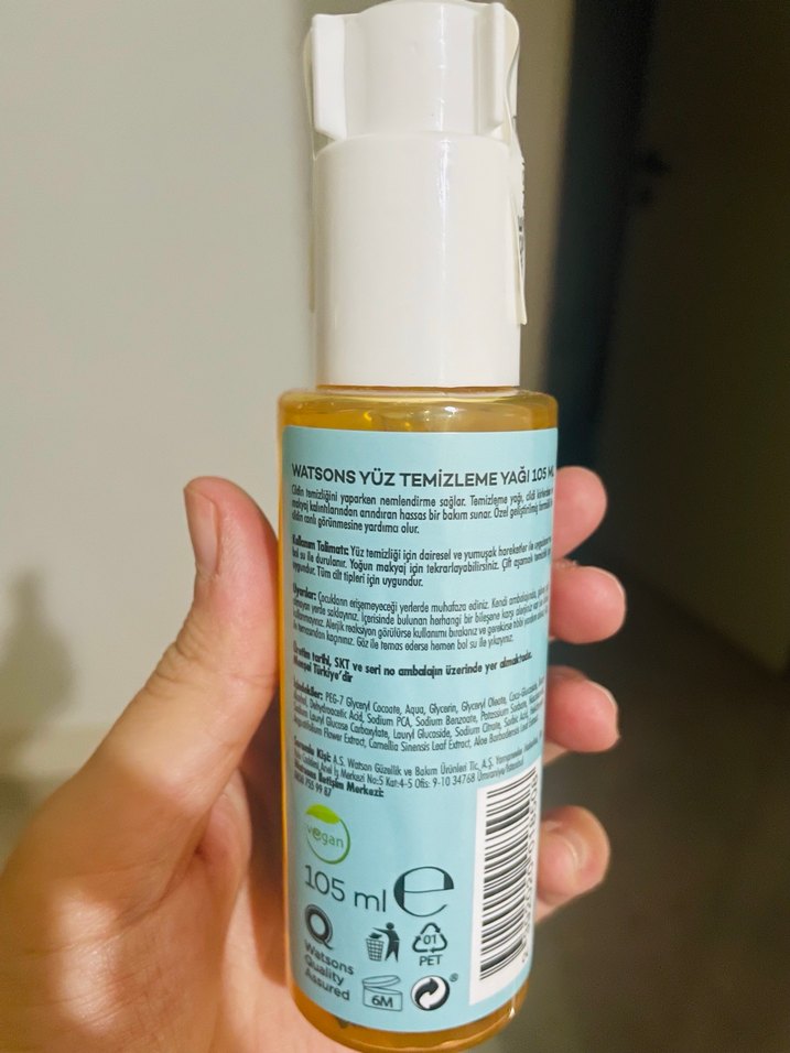 Watsons Nemlendirici Yüz Temizleme Yağı 105 ml - Görsel 2