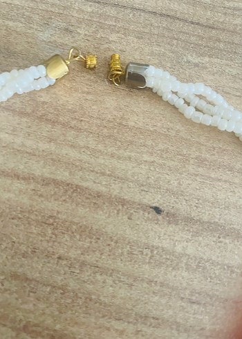 Beyaz Boncuklu Bohem Midi Kolye - Görsel 3