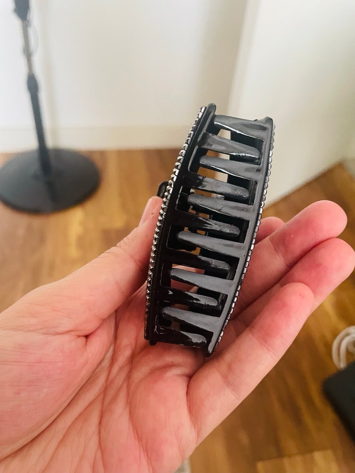 Koyu Renkli Taşlı Tokalı Saç Tokası - Görsel 3