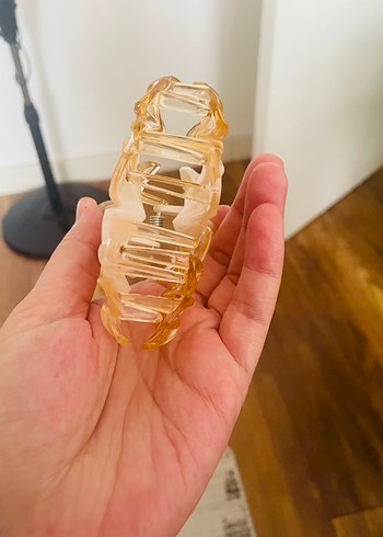 Şeffaf Bej Çiçekli Bohem Saç Tokası - Görsel 2