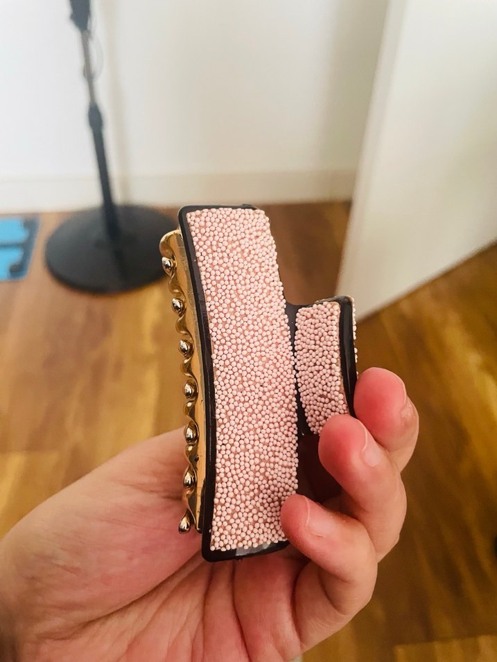 Pembe Deri Tokalı Saç Tokası - Görsel 2