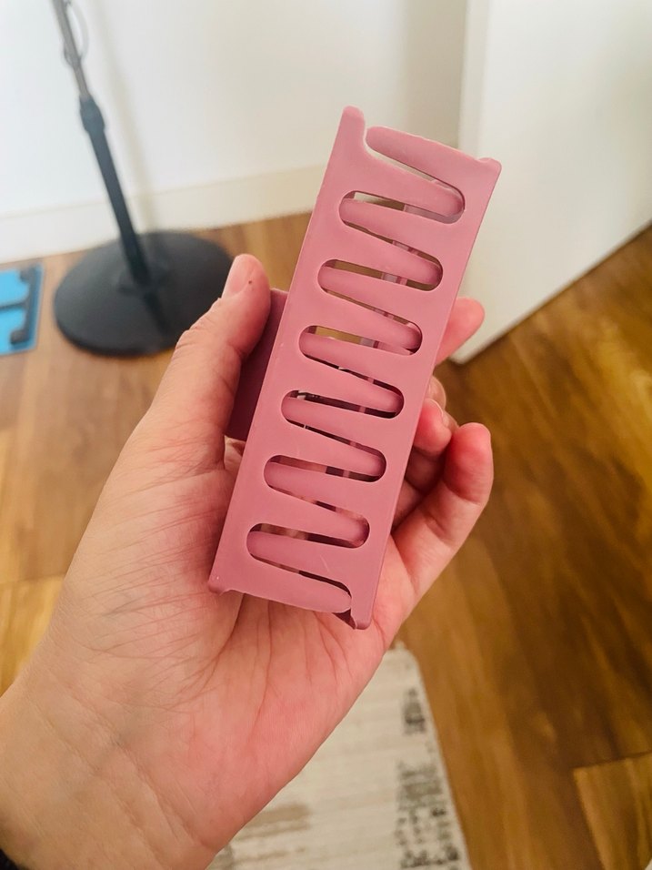 Pembe Plastik Tokalı Saç Tokası - Görsel 2