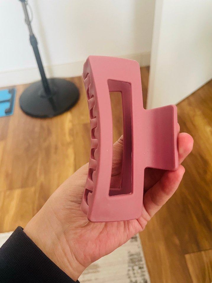 Pembe Plastik Tokalı Saç Tokası - Görsel 3