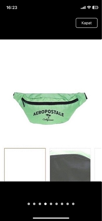 Beden yeşil Renk Aeropostale bel çantası