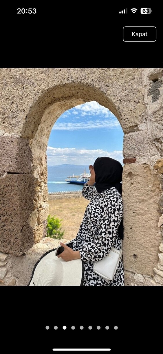 Siyah beyaz elbise - Görsel 3