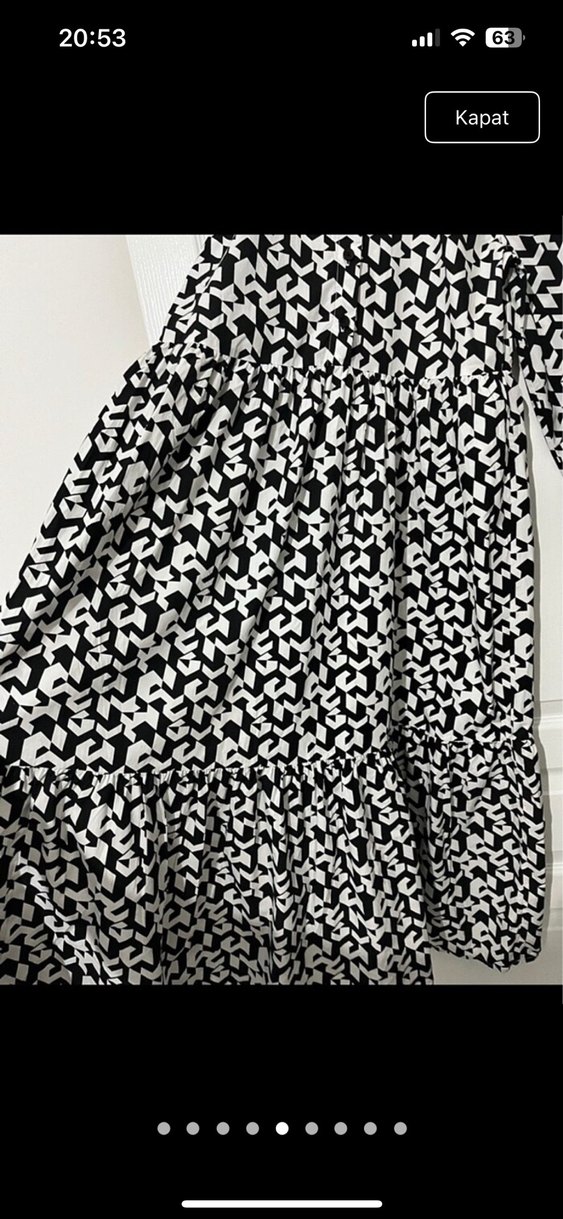 Siyah beyaz elbise - Görsel 4