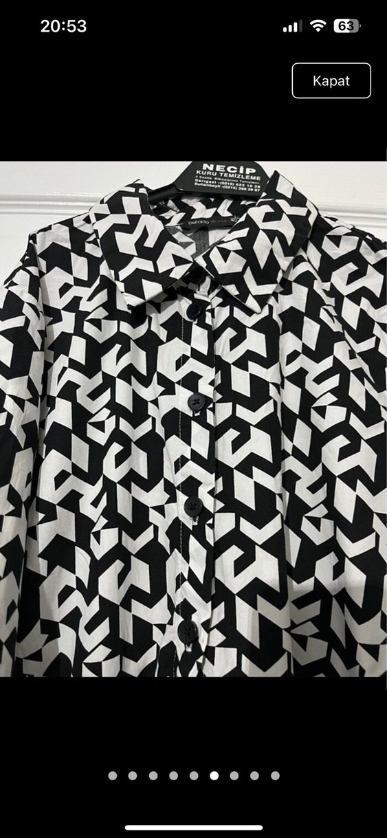 Siyah beyaz elbise - Görsel 5