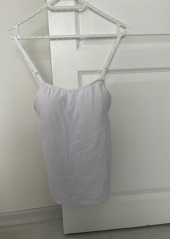 Beyaz Ayarlanabilir Kaplı emzirme atleti - Görsel 2