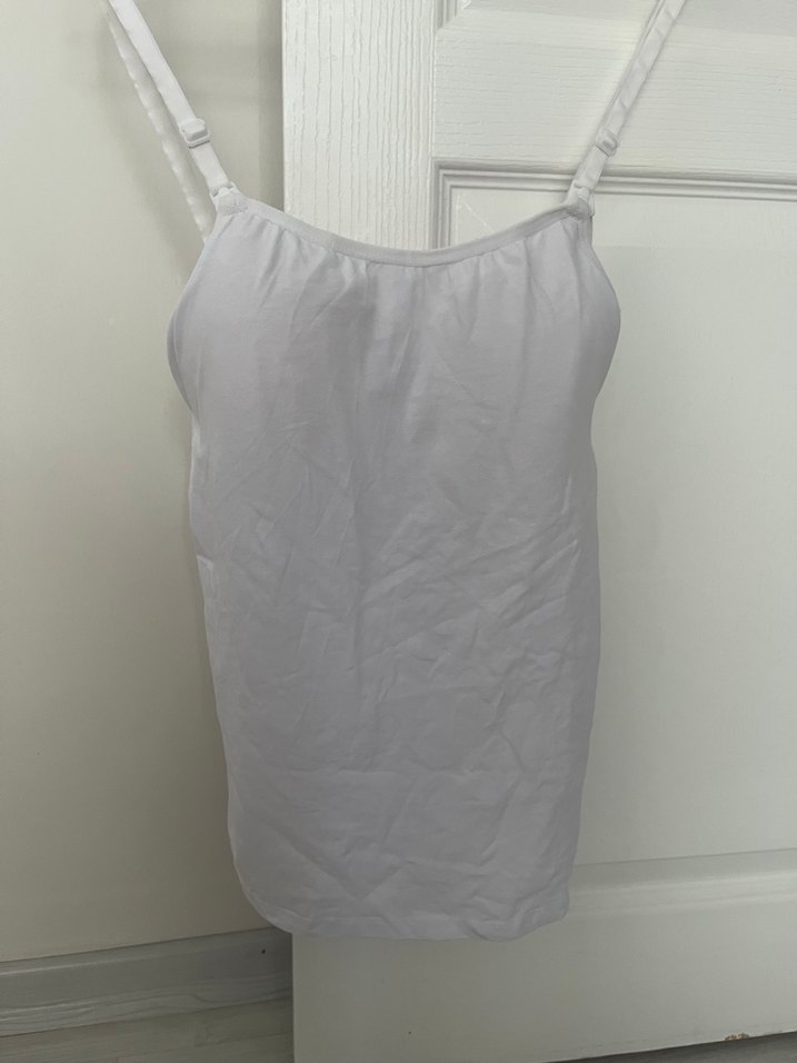 Beyaz Ayarlanabilir Kaplı emzirme atleti - Görsel 4