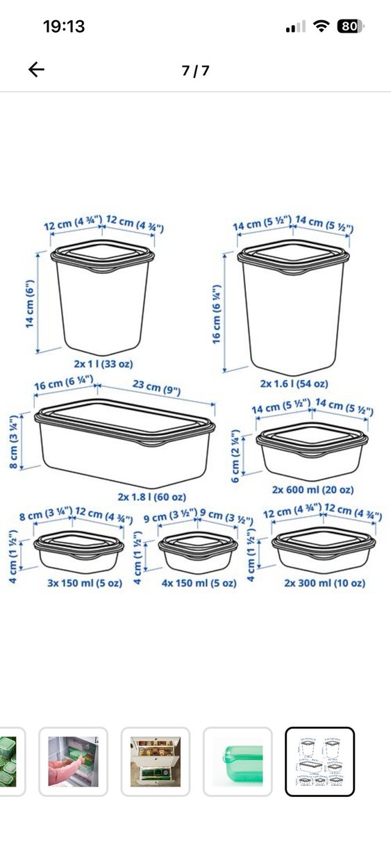 Ikea PRUTA Yeşil Plastik Saklama Kabı Seti - Görsel 2