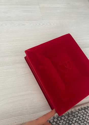 Kırmızı Kalp Desenli takıKutusu - Görsel 2