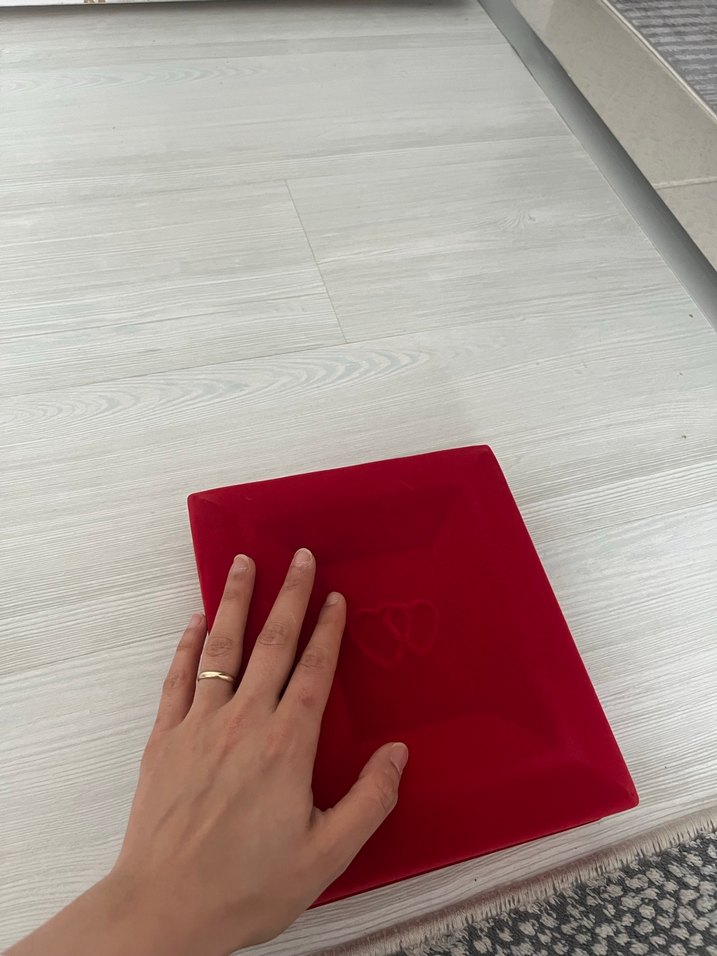 Kırmızı Kalp Desenli takıKutusu - Görsel 4