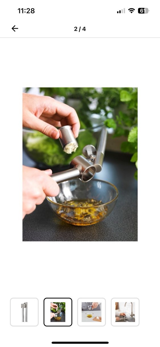 Ikea koncıs Gri Sarımsak Ezici Mutfak Aksesuarı - Görsel 2