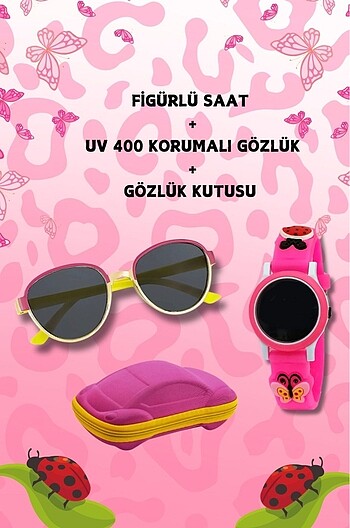 Gözlük gözlük kutusu saat 3lü
