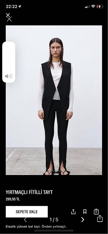 Zara fitilli tayt