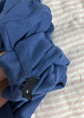 Mavi Balıkçı Yaka Uzun Kollu Bluz - Görsel 2