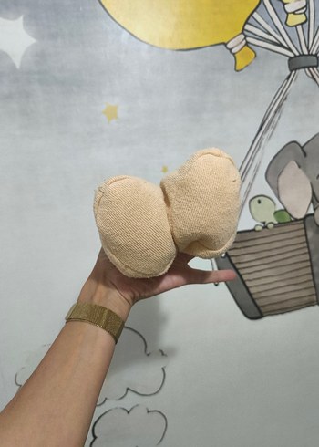 Sevi Bebe Bej Kiraz Çekirdekli Bebek Patik - Görsel 6