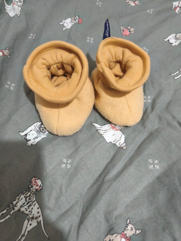 Sevi Bebe Bej Kiraz Çekirdekli Bebek Patik - Görsel 5