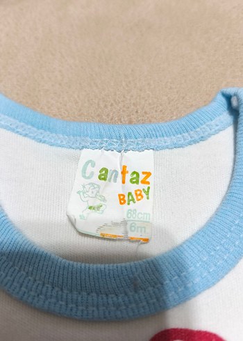 Beyaz Mavi Kenarlı Erkek Bebek Kolsuz Body - Görsel 2