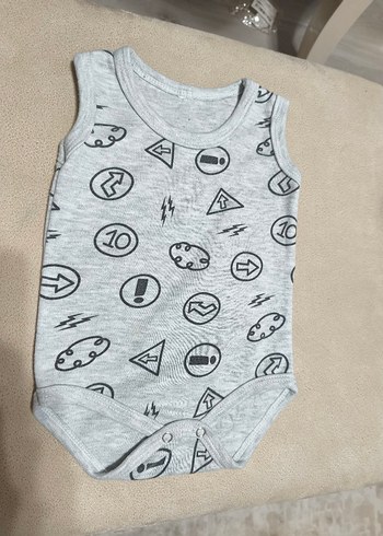 Gri Kolsuz Bebek Body - Görsel 2