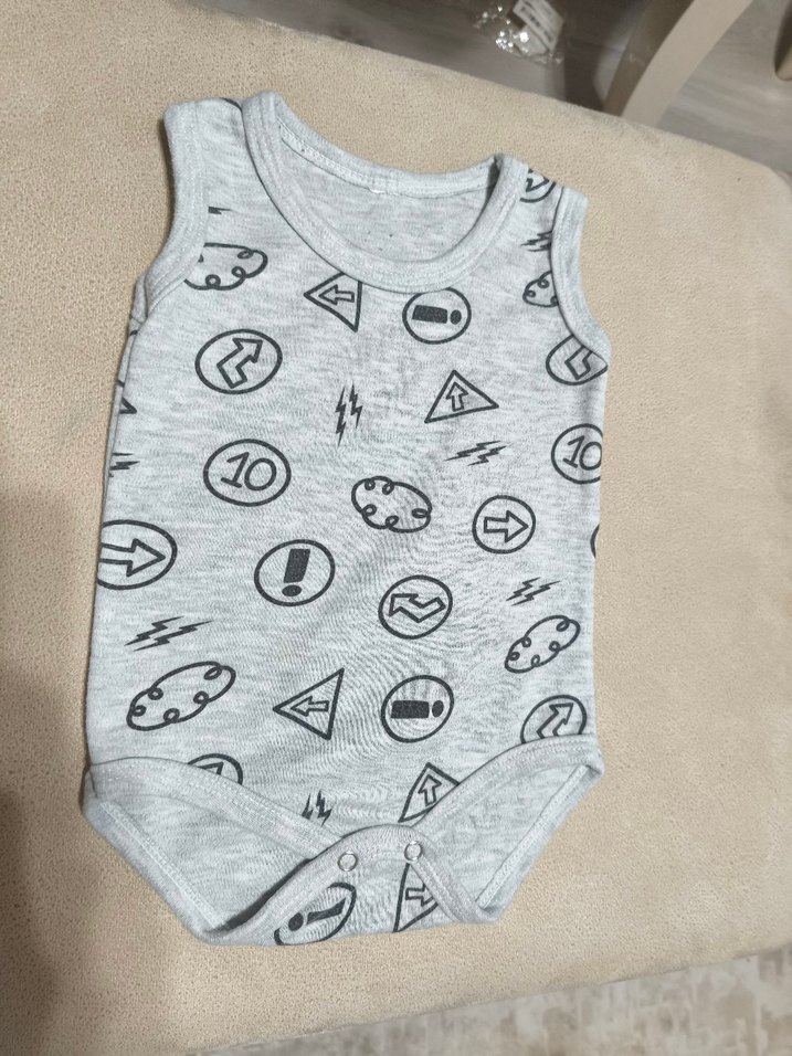 Gri Kolsuz Bebek Body - Görsel 2