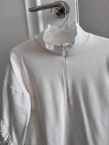 touche fırfırlı tunik sweatshirt
