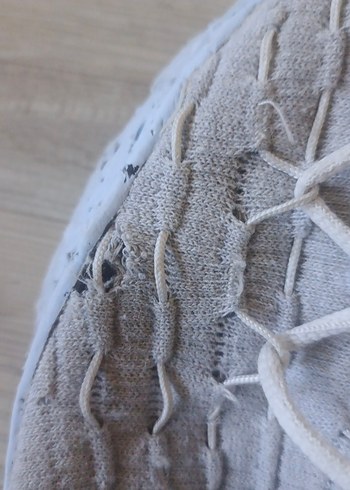 Beyaz Gri Platform Topuklu Bağcıklı Spor Ayakkabı - Görsel 6