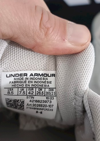 Under Armour Beyaz Erkek Koşu Ayakkabısı - Görsel 4