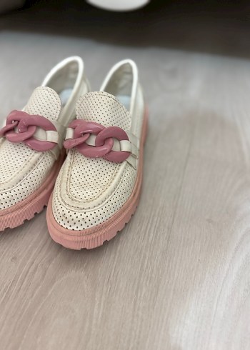 Pembe Zincir Detaylı çocuk Loafer - Görsel 4