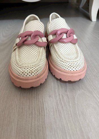Pembe Zincir Detaylı çocuk Loafer - Görsel 3