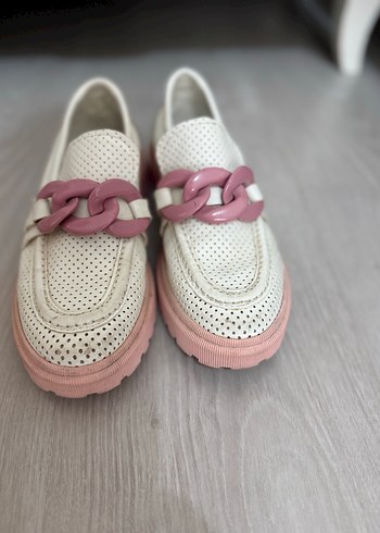 Pembe Zincir Detaylı çocuk Loafer - Görsel 2