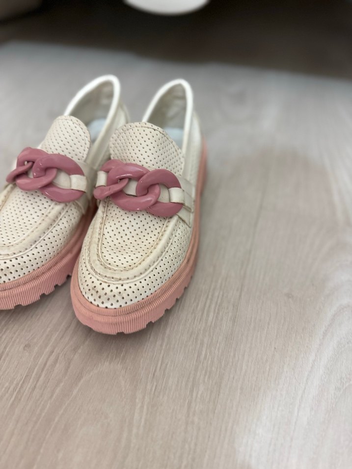 Pembe Zincir Detaylı çocuk Loafer - Görsel 4