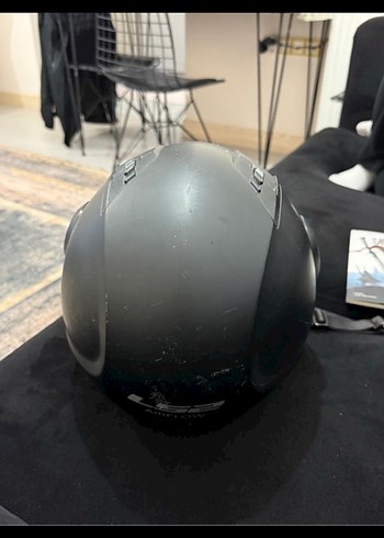 Kilitli Siyah LS2 Biker Kask - Görsel 3