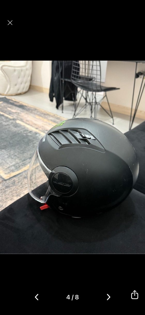 Kilitli Siyah LS2 Biker Kask - Görsel 5