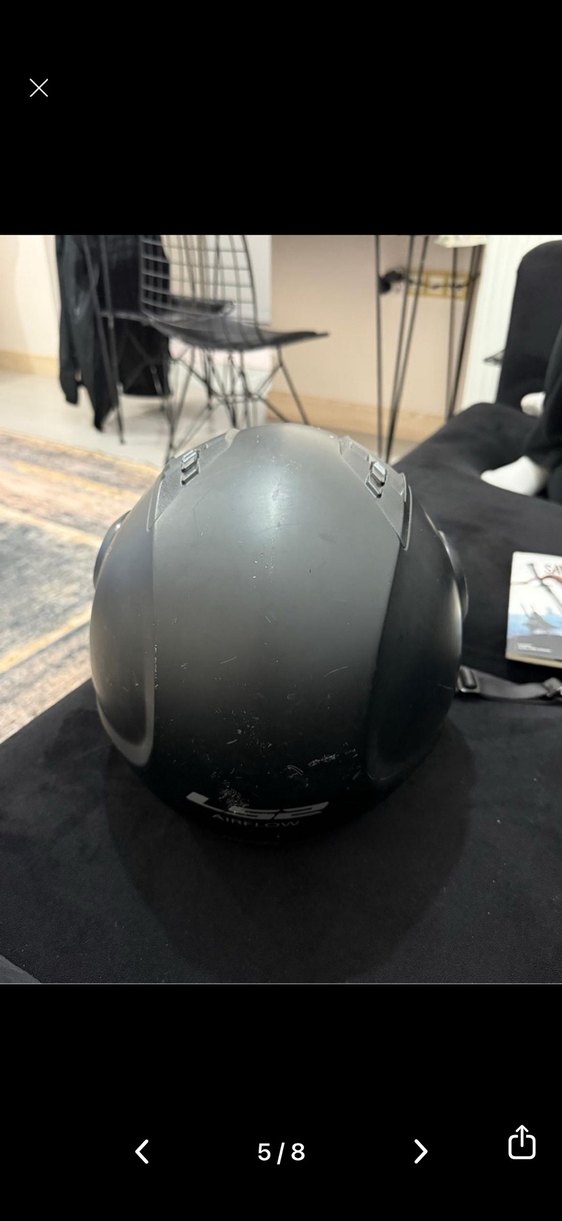 Kilitli Siyah LS2 Biker Kask - Görsel 4