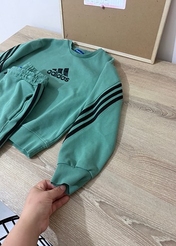 Adidas Erkek Çocuk Pastel Yeşil Eşofman Takımı - Görsel 6