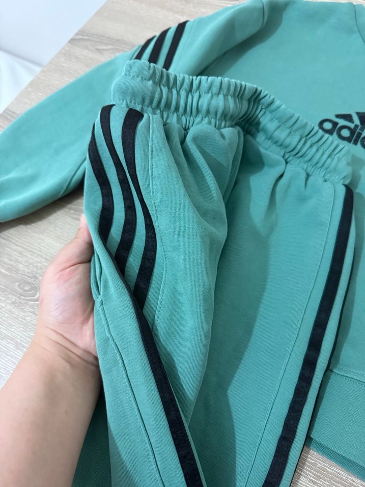 Adidas Erkek Çocuk Pastel Yeşil Eşofman Takımı - Görsel 4