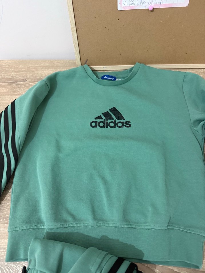 Adidas Erkek Çocuk Pastel Yeşil Eşofman Takımı - Görsel 2