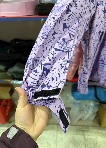 Mor Desenli Uzun Kollu Kadın Ceket - Görsel 3