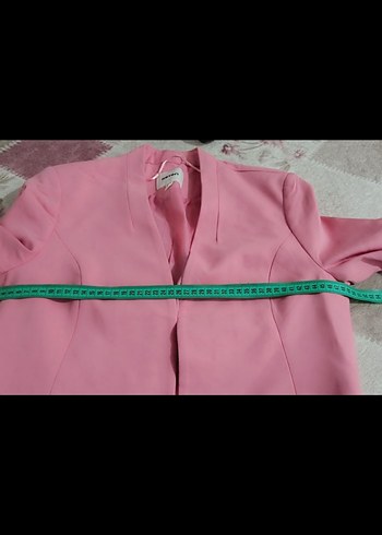 Pembe Midi Kadın Blazer Ceket - Görsel 2