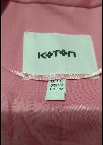 Pembe Midi Kadın Blazer Ceket - Görsel 5