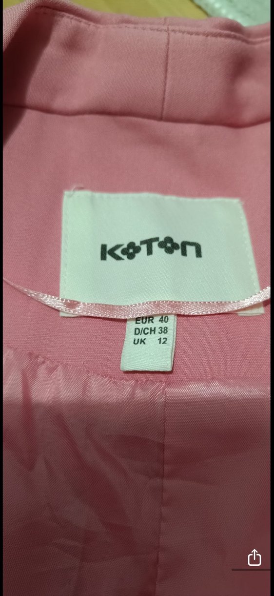 Pembe Midi Kadın Blazer Ceket - Görsel 5