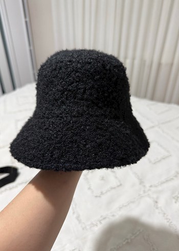 Siyah Örgü Kadın Yün Şapka - Görsel 2