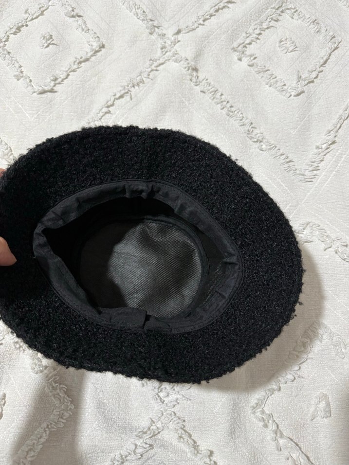 Siyah Örgü Kadın Yün Şapka - Görsel 5