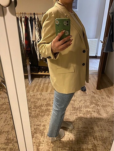 42 Beden camel Renk Krem renk blazer